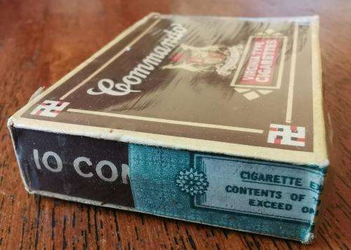 Rare full sealed packet of 10 Commando Kommando cigarettes by Policansky Brothers, Cape Town