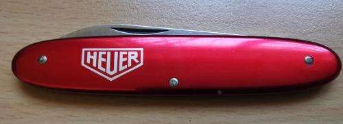 Vintage Victorinox Swiss-made 2-blade pocket knife with Heuer branding