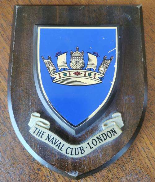 Vintage The Naval Club London plaque