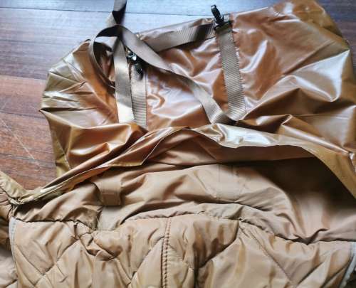 SADF 1977 Campcraft unused sleeping bag with inner and attached cover