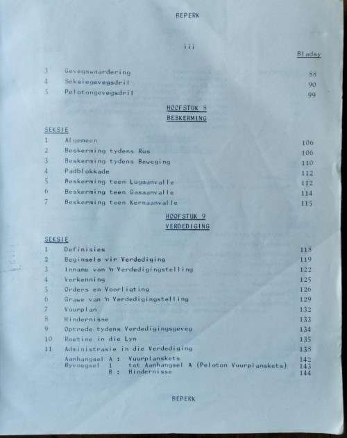 SADF 1970s `Die Infanteriepeleton in die Geveg` Training Manual from the Military Gymnasium