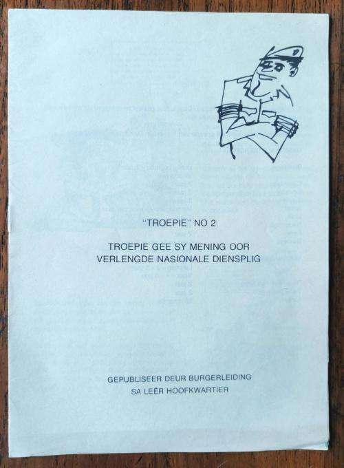 SADF 1973 Troepie Sê Troopie Says lot of 3 conscription propaganda booklets - rare