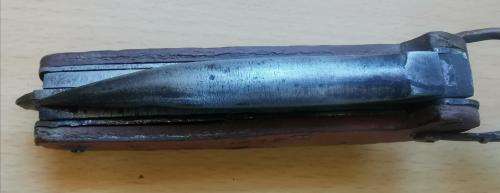 WW2 1942 Indian-made jack knife with marlin spike and tin opener