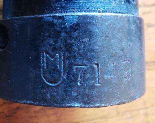 Early R1 FAL Type C bayonet with steel scabbard and Union mark
