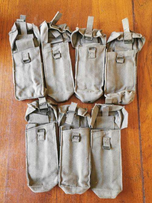 SADF lot of 7 Pattern 61/64 webbing ammo pouches - unused