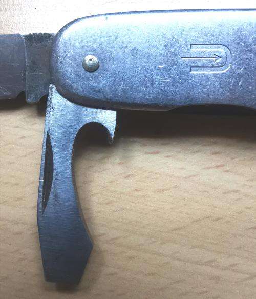 SADF stainless steel 4-tool knife with Union Defence Force military mark