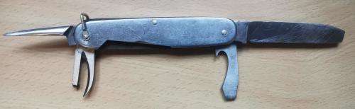 SADF stainless steel 4-tool knife with Union Defence Force military mark
