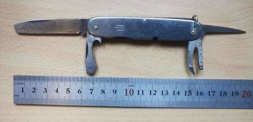 SADF stainless steel 4-tool knife with Union Defence Force military mark