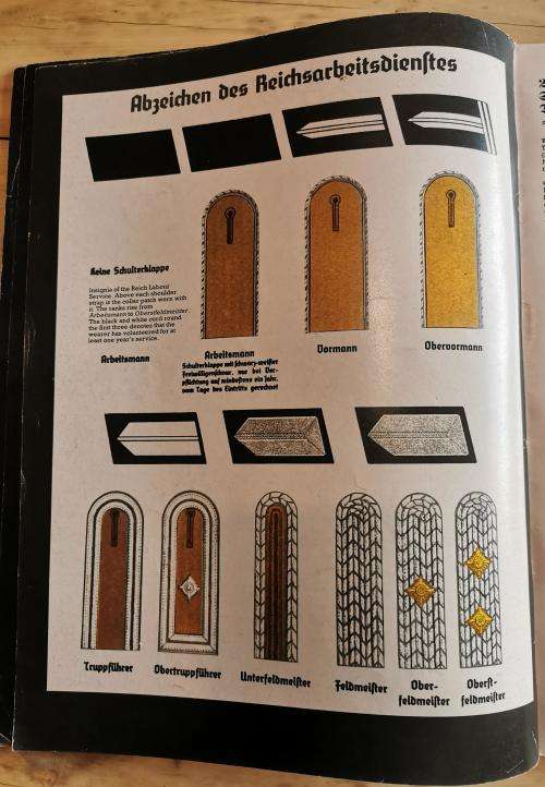 English extract of the Handbook of the Nazi Party (Organisationsbuch der NSDAP) + infantry weapons