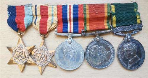 WW2 group of 5 medals including Efficiency Medal