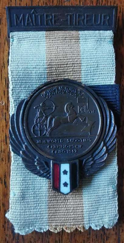 Cairo 1962 World Shooting Championships medal - Maitre-Tireur