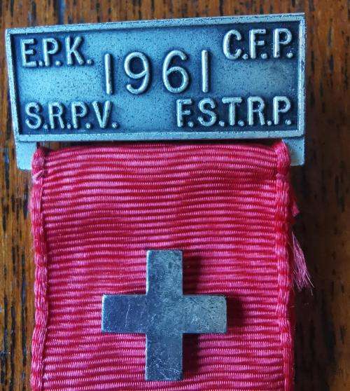 1961 Swiss Ulrich Wille shooting medal by Huguenin