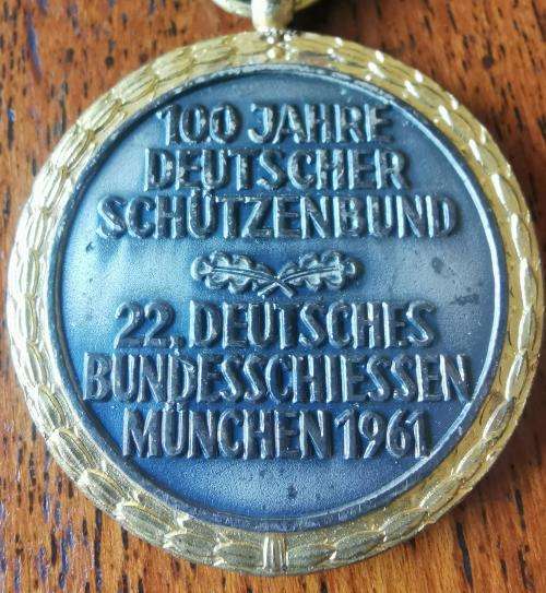 1961 Munich Germany Master Pistol shooting medal