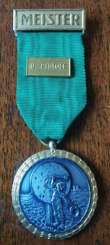 1961 Munich Germany Master Pistol shooting medal