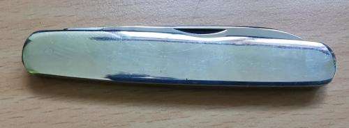 Vintage Stephenson and Wilson Sheffield stainless steel 2-blade pocket knife - Climax advertising