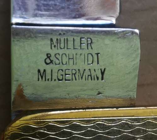 Vintage Muller and Schmidt Pfeilring Solingen rostfrei letter opener and knife - looks unused