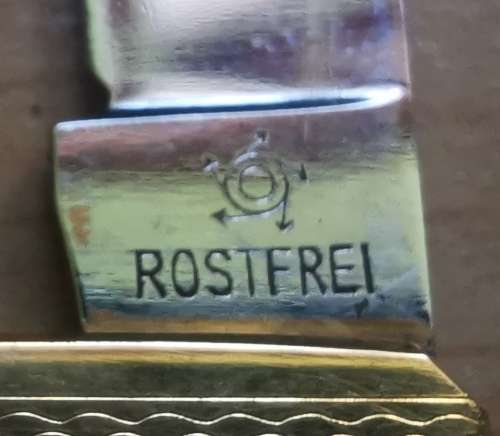Vintage Muller and Schmidt Pfeilring Solingen rostfrei letter opener and knife - looks unused