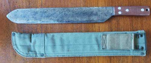 Rare Rhodesian BSAP Teka machete with scabbard
