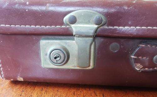 Vintage masonic regalia full-sized leather hard case - hard to find