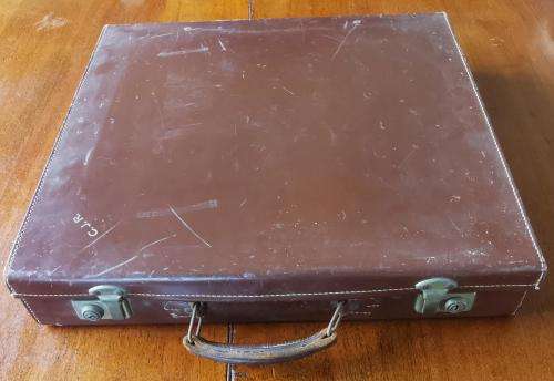 Vintage masonic regalia full-sized leather hard case - hard to find