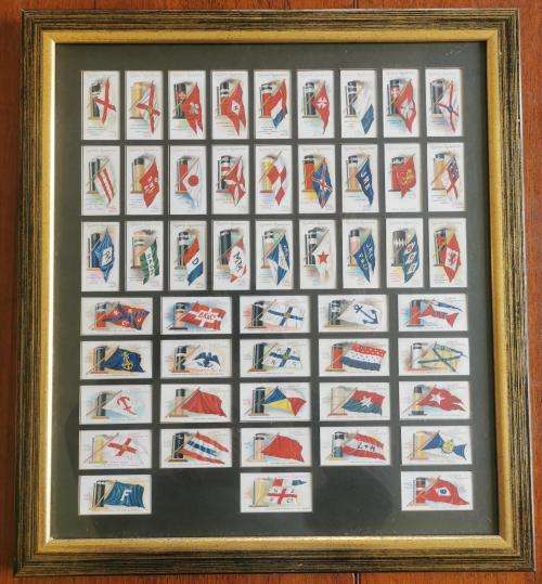Ogden`s Cigarette Cards Flags and Funnels of Leading Steamship Lines 1906 full set of 50 - CV R4 000