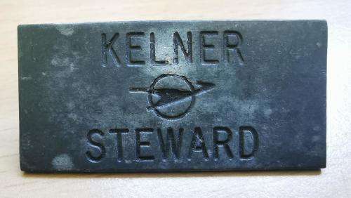 Vintage Blue Train Kelner / Steward badge