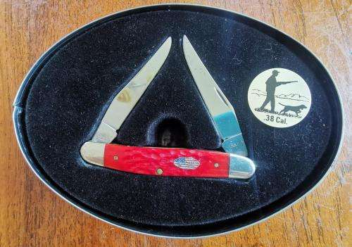 USA-made 2-blade Case XX 629/11 stainless steel knife in original presentation tin - looks unused