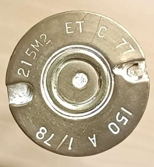 Brass screw-in igniter primer vented tube for Eland 90mm tank shell 1978 + extra cut vented tube