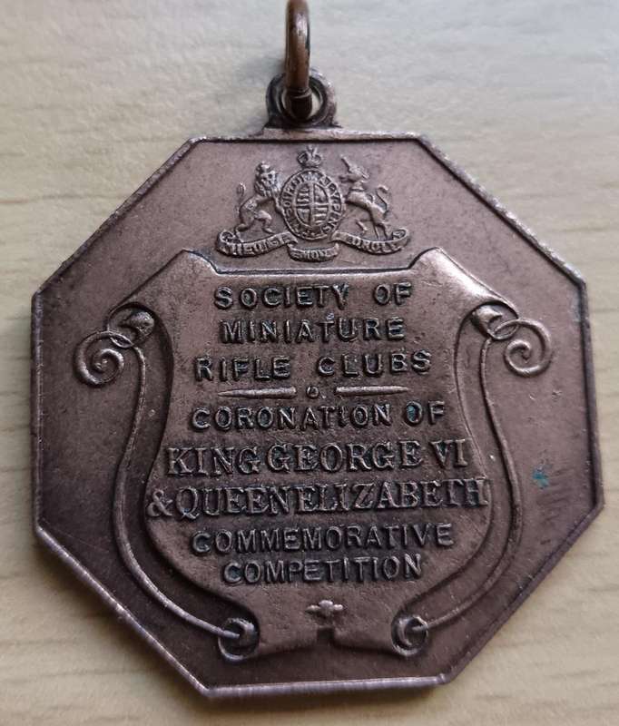 Society of Miniature Rifle Clubs 1937 Coronation Commemorative Competition medal - 1 of 2