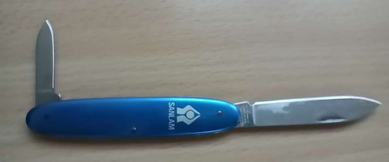 Vinitage Victorinox 2-blade pocket knife with Sanlam branding