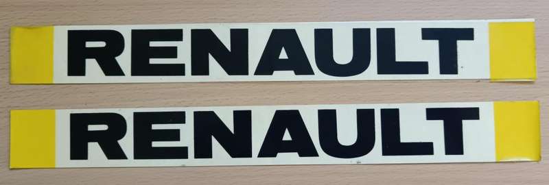 Pair of vintage Renault decal stickers