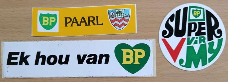 Lot of 6 vintage BP petroleum car decal stickers