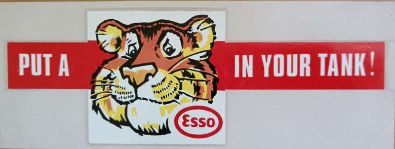 Great lot of 6 vintage Esso English and Afrikaans car decal stickers - Put a tiger in your tank