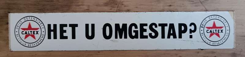Great lot of 13 vintage Caltex CX-3 / Boron English and Afrikaans decal stickers and disks