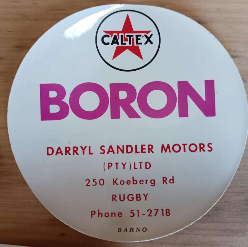 Great lot of 13 vintage Caltex CX-3 / Boron English and Afrikaans decal stickers and disks