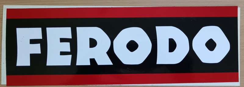 Large vintage FERODO brake pads car decal sticker