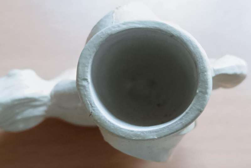 Unused Victorian clay pipe by Charles Crop of London, eagle`s claw