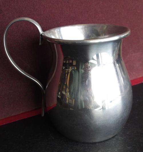 Silver plated christening cup