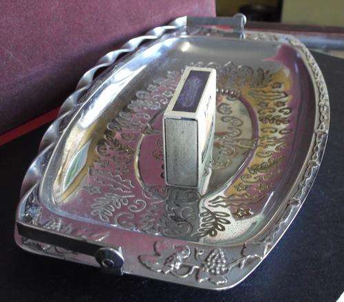 Vintage nickel plated sweets/biscuit server - as per photos