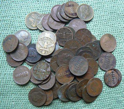 Italy 5 Centesimi 30 coins 1938 to 1942 - bid per coin to take all