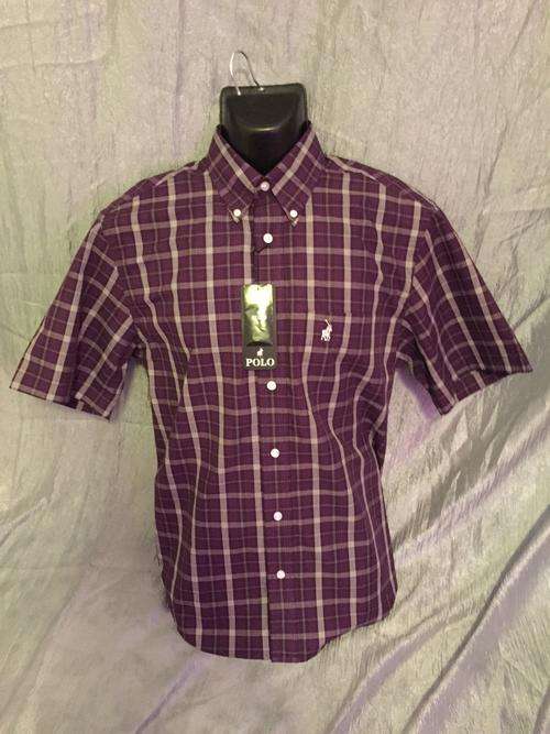 Polo Shirt 100% Athentic- Plaid with small ponny