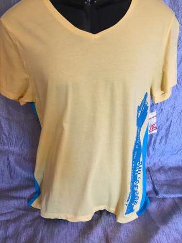 Guess V-Neck -  Yellow & Blue 100% Athentic