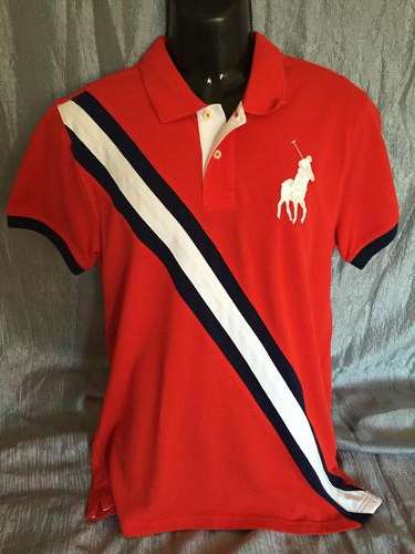 Polo Golfer 100% Athentic- Red Stripe with big ponny