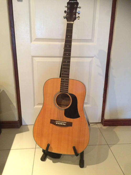 Aria Acoustic 5-string Guitar with Stand