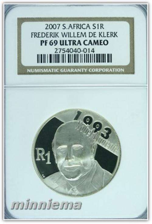 *** CRAZY R1 START *** 2007 FW De Klerk Silver R1 NGC PF 69 Ultra Cameo