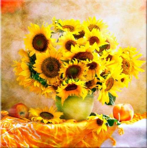 5D DIY DIAMOND PAINTING - SUNFLOWER 40 X 40 CM