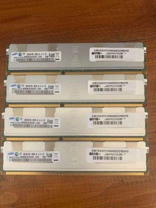 Set of 4 x 8Gb DDR3 ECC RAM (32GB)