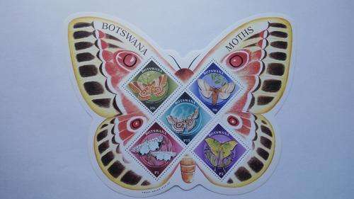 BOTSWANA BEAUTIFUL FAUNA MOTHS 2000 UMM MS 920