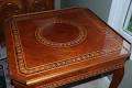 Incomplete 1960`s Roulette, cards & backgammon mahogany table with inlays...