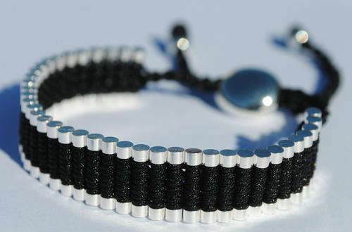 Friendship Links Black Braided bracelet